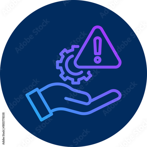 Risk Management icon for business risk, website, application, printing, document, poster design, etc