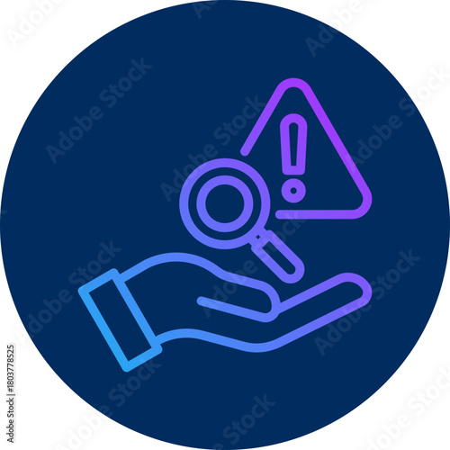 Risk icon for business risk, website, application, printing, document, poster design, etc