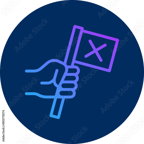 Strikes icon for business risk, website, application, printing, document, poster design, etc