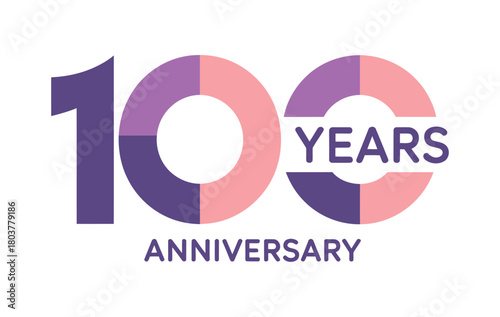 The number 100 and the word YEARS are prominently displayed, indicating a centennial anniversary.