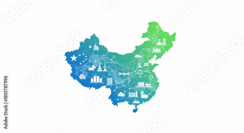 China  Economic Development and Infrastructure Concept Map