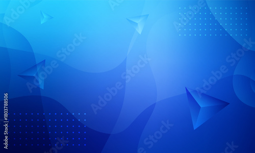 Modern abstract blue background with geometric shape and shiny effect vector illustration. Science, futuristic, energy technology concept. Suit for business, corporate, banner, backdrop.