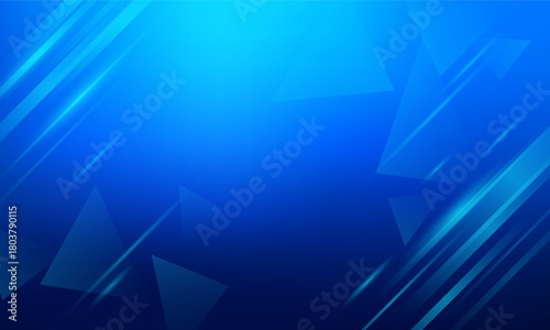 Modern abstract blue background with light, geometric shape and shiny effect vector illustration. Science, futuristic, energy technology concept. Suit for business, corporate, banner, backdrop.
