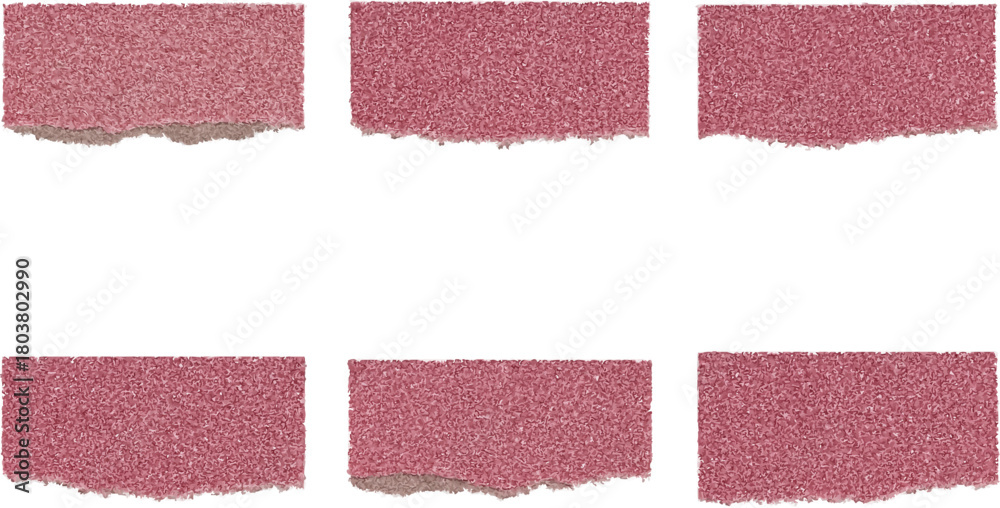 Fototapeta premium Torn Textured Paper Pieces Collage Set in Various Shades of Red