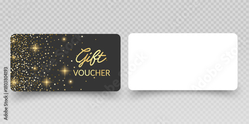 Blank Gift Cards and Vouchers with Red Ribbon Mockup Vector format