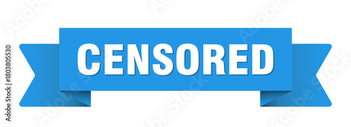 censored ribbon isolated on transparent background. censored ribbon