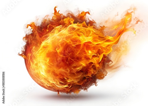 realistic fireball explosion flame background