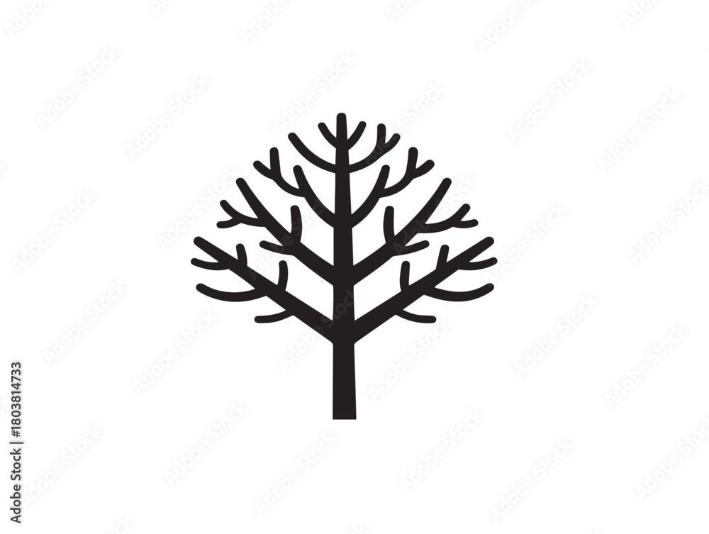 Obraz premium Tree stem icon vector illustration solid black on a white background