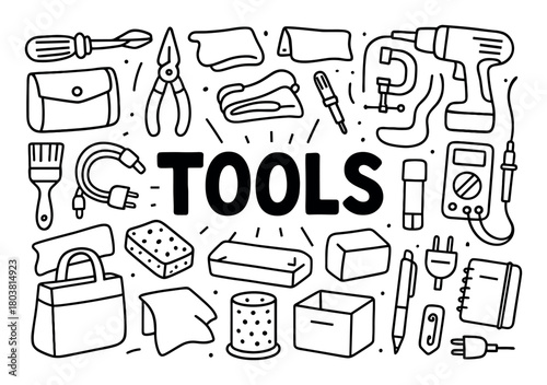 Tool Doodle Illustration
