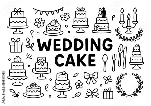 Wedding Cake Icons