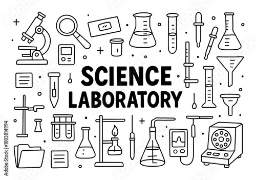 Science Laboratory Doodle
