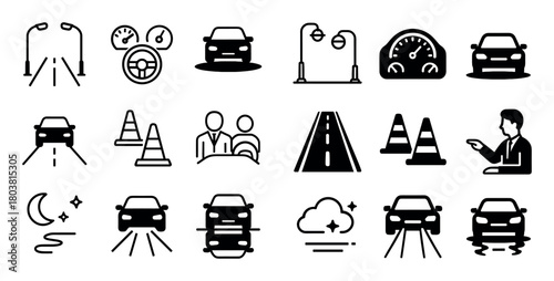 Night Driving Icons