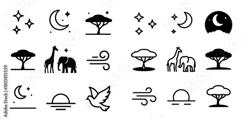 Savannah Night Icons