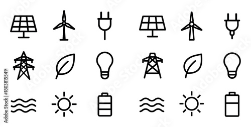 Energy Innovation Icons
