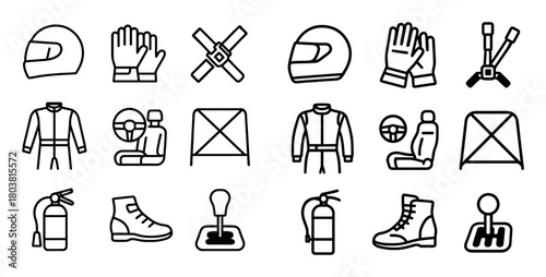 Car Drift Safety Icons