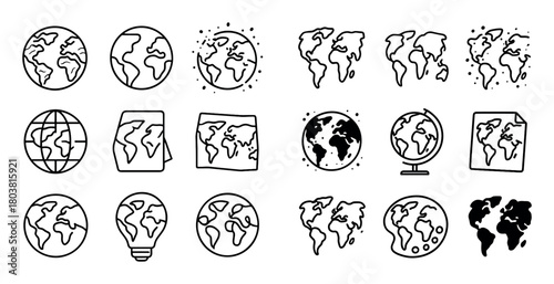 Minimalist World Icons