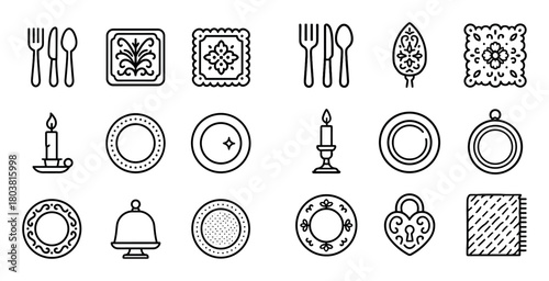 Vintage Tableware Icons
