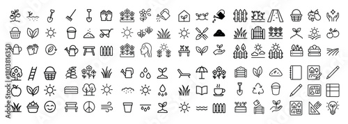 Garden and nature icons collection
