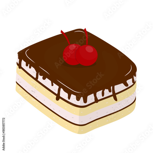 chocolate cake with cherry