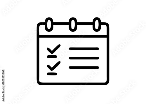 Task Schedule Calendar Icon – Checklist Planner Vector