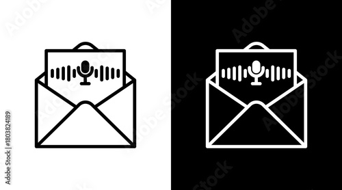 Voicemail With Icon Set Design