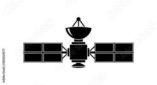 Sleek satellite design for modern technology and space exploration uses