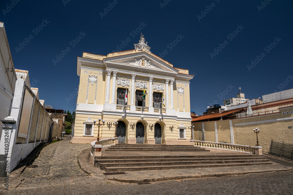 Fototapeta premium View to historical municipal theater building in São João del Rei