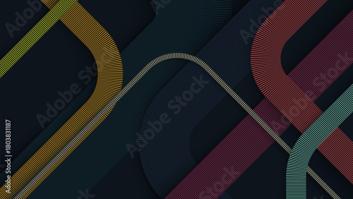 Colorful abstract vector background with flowing lines and gradient waves