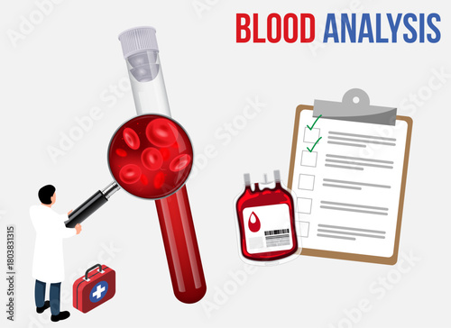 Blood Analysis, Doctor analysis the blood
