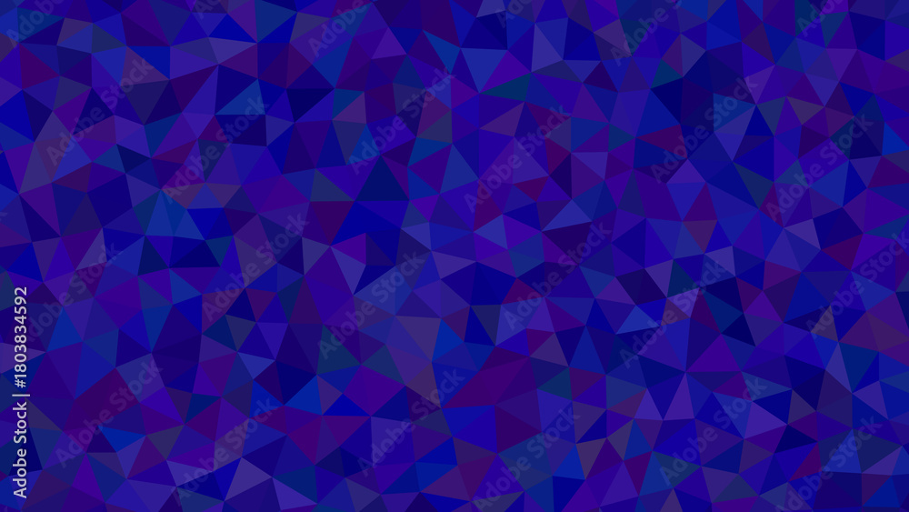 Fototapeta premium Dark blue and purple low poly background with a deep and rich geometric mosaic pattern, creating a modern and sophisticated visual texture