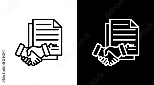 Contract With Icon Set Design