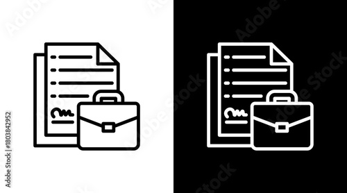 Document With Icon Set Design