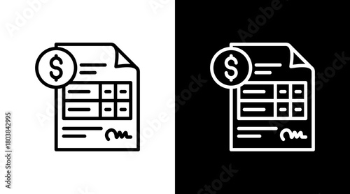 Invoice With Icon Set Design