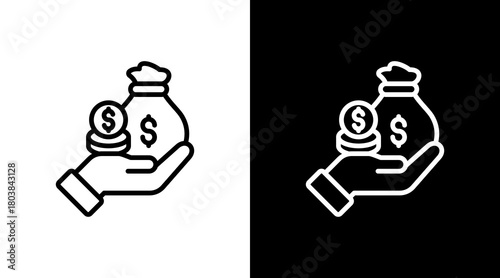 Investment With Icon Set Design