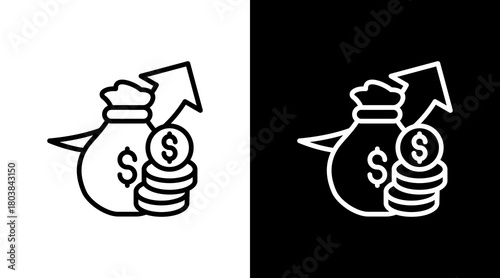 Revenue With Icon Set Design