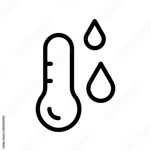 Accurate Humidity icon set featuring clear weather and moisture symbols for apps, forecasts, dashboards, and modern minimal UI design projects