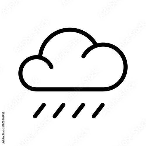 Rain Cloud Icon Pack – Minimal Weather Symbols Collection for Apps, UI, and Web Design