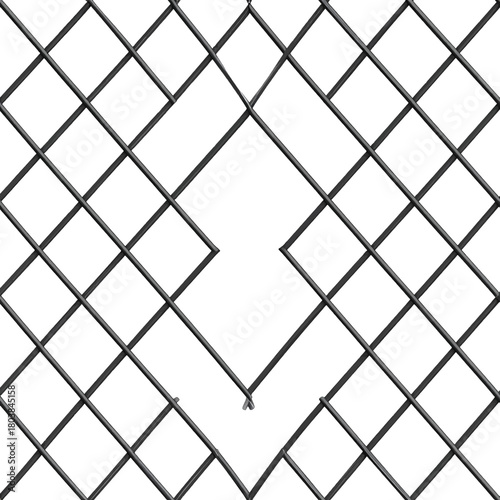 Abstract Geometric Pattern with Diamond Shapes and Central Opening Graphic