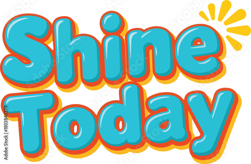 shine today playful solid color bright teamwork vector art