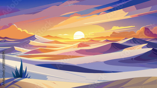 Very beautiful sunset timelapse view of White Sands National Monument, featuring smooth wind-shaped dunes, soft golden light, long shadows, and a calm minimalist landscape free of people or brands, 