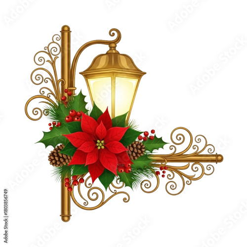 Christmas themed fence lights