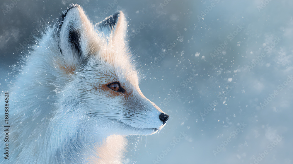Fototapeta premium fox in winter