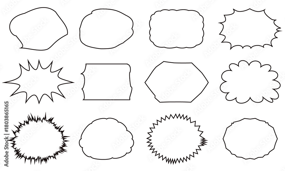 Obraz premium フキダシのセット36