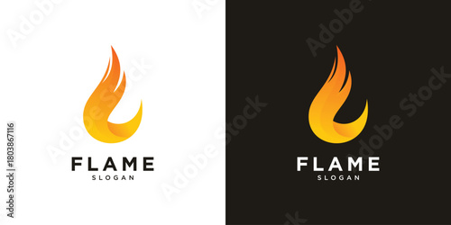 Fire flame drops logo vector design