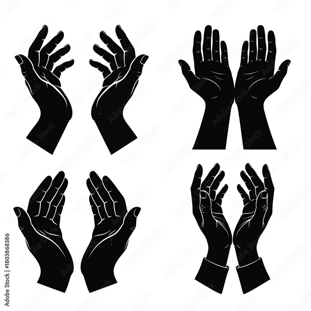 Obraz premium free hands holding vector.eps