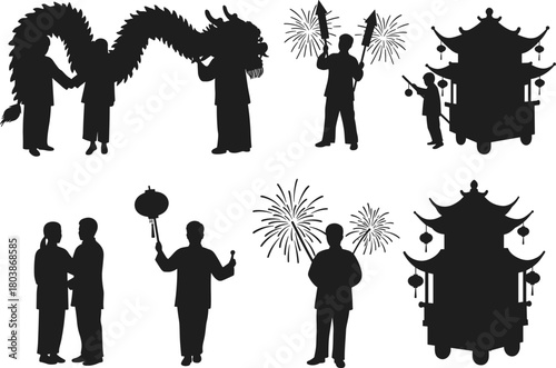 Includes dragon dance, lanterns, fireworks, pagoda, parade, and cultural holiday terms for strong search relevance.