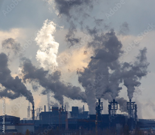 Wallpaper Mural A large industrial plant is emitting smoke and steam Torontodigital.ca