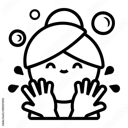 personal hygiene Line Icon