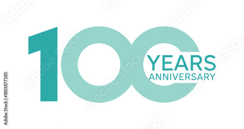 The number 100 is displayed with the words YEARS ANNIVERSARY, representing a significant milestone celebration.