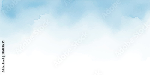 Watercolor blue sky background soft pastel texture with clouds perfect for dreamy designs and calming visuals